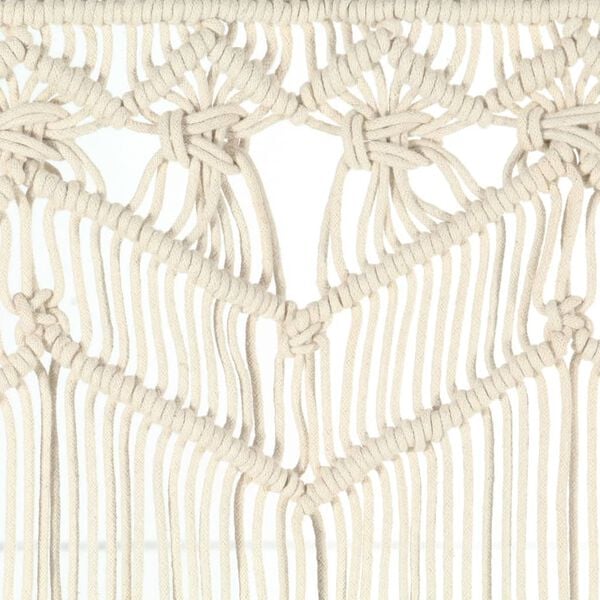 vidaXL Macrame Curtain 55.1x94.5" Cotton