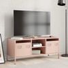 vidaXL TV Cabinet Pink Cold-rolled steel Adjustable Feet TV Cabinet