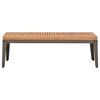 vidaXL Coffee Table Teak Finish Solid Acacia Wood 43.3 x 21.7 x 14.2 in