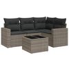 vidaXL Garden Sofa Set Grey PE rattan Large Modular Garden Sofa Set