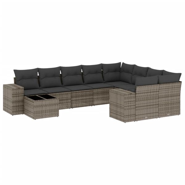 vidaXL Garden Sofa Set Grey