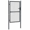 vidaXL Mesh Garden Gate Galvanised Steel 39.4x59.1" Grey