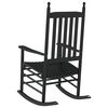vidaXL Rocking Chair Black Solid Poplar wood Standard Ergonomic