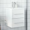 vidaXL Bathroom Sink Cabinet White Engineered wood, Ceramic Compact