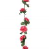 vidaXL Christmas Flower Garland Spring rose red