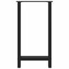 vidaXL Coffee Table Leg Set of 2 Black Powder-coated steel Medium