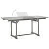 vidaXL Garden Table Grey Solid Acacia Wood Medium Extendable