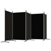 vidaXL 5-Panel Room Divider Black 170.5"x70.9" Fabric