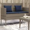vidaXL Garden Bench Grey, Navy Blue