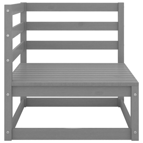 vidaXL Garden Lounge Set Grey Solid pine wood Standard Modular