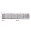 vidaXL Dog Cage Grey Galvanized Steel 26.2x6.6x6.6 ft Dog Cage