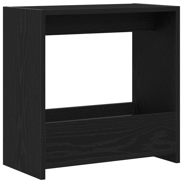 vidaXL Side Table Black Oak 19.69 x 10.24 x 19.69 in Engineered Wood