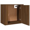 vidaXL Wall-mounted Bedside Cabinet Brown Oak Engineered wood