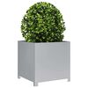 vidaXL Garden Planter Silver Galvanized Steel 19.7x19.7x19.7 in Durable