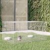 vidaXL Rabbit Cage Silver Galvanized Iron 43.3 x 31.1 x 21.3 in