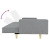 vidaXL Sofa Bed Light Grey Fabric (100% polyester), wood, plastic 2-Seater