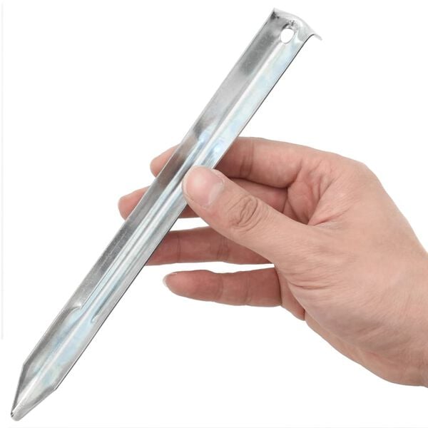 vidaXL Tent Pegs 24 pcs 8.7 " &Oslash;0.79 " Galvanised Steel