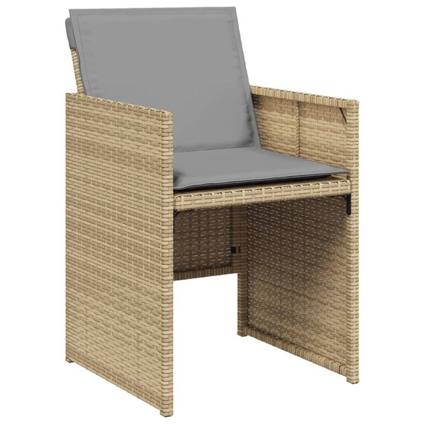 vidaXL Garden Chair Set of 4 Mix Beige, Light Grey