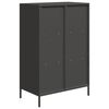 vidaXL Highboard Black Cold-rolled steel Medium Highboard Rectangular