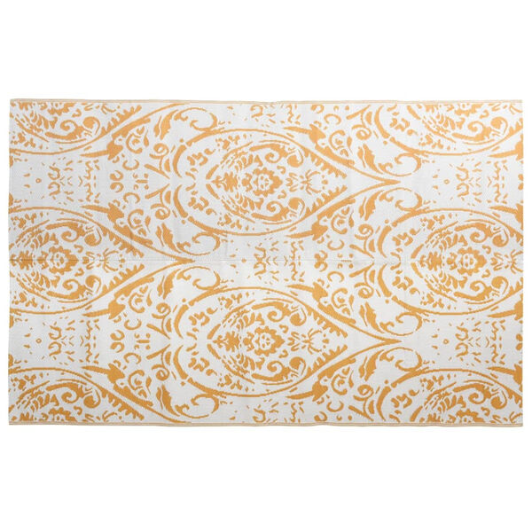 vidaXL Outdoor Carpet Orange and white Polypropylene (PP) Medium Pattern