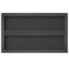 vidaXL Wall Shelf Black Stainless Steel with black coating
