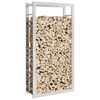 vidaXL Firewood Rack 31.5"x11"x60.6" Stainless Steel
