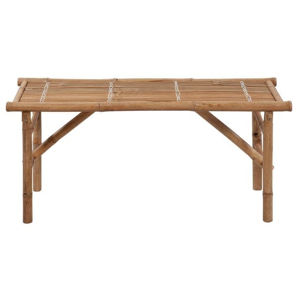 vidaXL Garden Bench Natural Bamboo Bamboo Medium Foldable Garden Bench