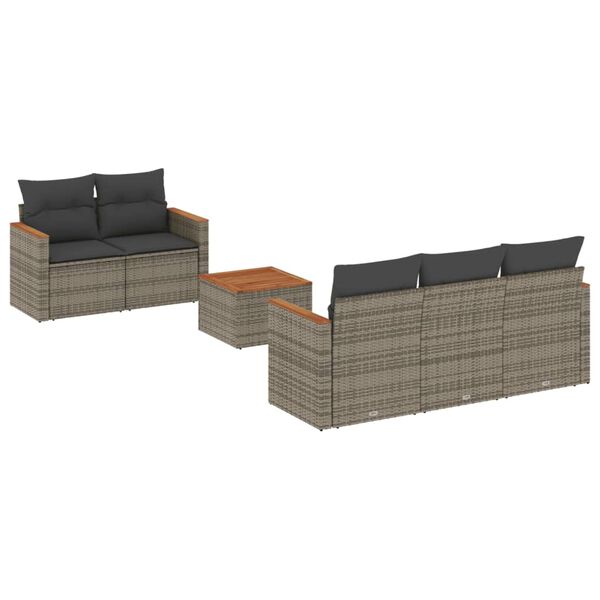 vidaXL Garden Sofa Set Grey