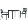 vidaXL Garden Dining Set 7 pcs Anthracite Powder-Coated Steel