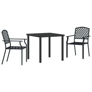vidaXL Garden Dining Set 7 pcs Anthracite Steel