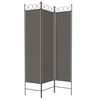 vidaXL 3-Panel Room Divider Anthracite 47.2"x78.7" Fabric