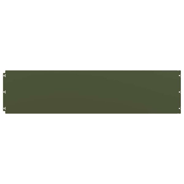 vidaXL Lawn Edgings 20 pcs Olive Green 9.8x40.6" Cold-rolled Steel