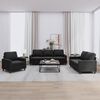 vidaXL Sofa Set Black Velvet (100% polyester), metal, textilene, plywood