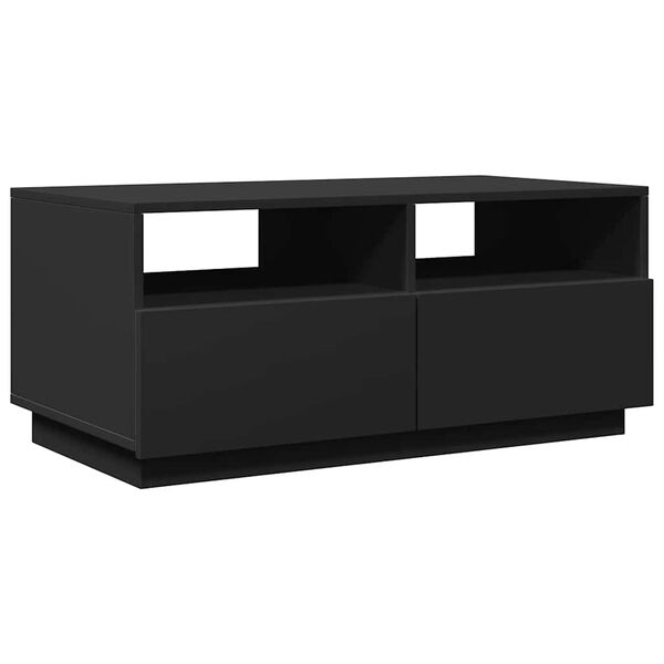 vidaXL Coffee Table Black Engineered wood 35.4 in x 19.3 in x 15.7 in