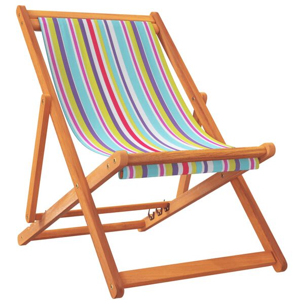 vidaXL Folding Beach Chair Set of 2 Multicolour