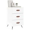 vidaXL Bedside Cabinet High gloss white