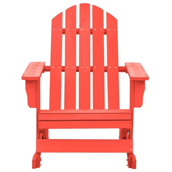vidaXL Garden Rocking Chair Red Solid Fir Wood Medium Durable