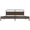 vidaXL Bed Frame Brown Oak Steel, Engineered Wood Double Durable