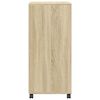 vidaXL Rolling Cabinet Sonoma oak Engineered wood Medium Rollable
