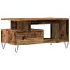 vidaXL Coffee Table Old Wood Engineered Wood, Metal Medium Coffee Table