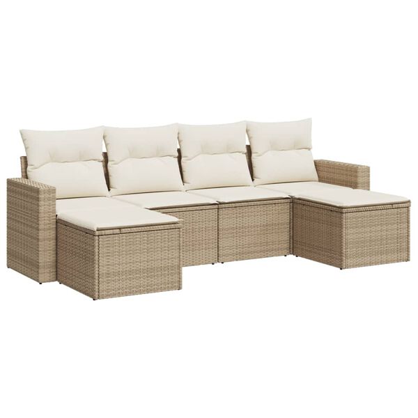 vidaXL Garden Sofa Set Beige