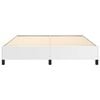 vidaXL Bed Frame White Faux leather, plywood, engineered wood King