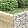 vidaXL Gabion Raised Bed Silver Galvanized Steel 39.4 x 7.9 x 39.4 in