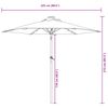vidaXL Garden Parasol Taupe Polyester fabric, steel Large Tiltable