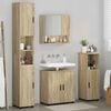 vidaXL Bathroom Furniture Set 4 pcs Sonoma Oak Engineered wood & Metal