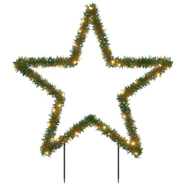 vidaXL Christmas Light Decoration Warm white, Black, Green Iron, PVC