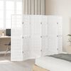 vidaXL Room Divider 6 Panels White Solid Wood Paulownia