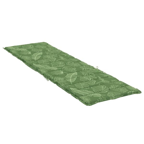 vidaXL Sun Lounger Cushion Leaf Pattern Oxford fabric (100% polyester)