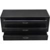 vidaXL Metal Tool Chest 3 Drawers Black