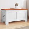 vidaXL Storage Chest Brown and White Solid Acacia wood, Engineered wood